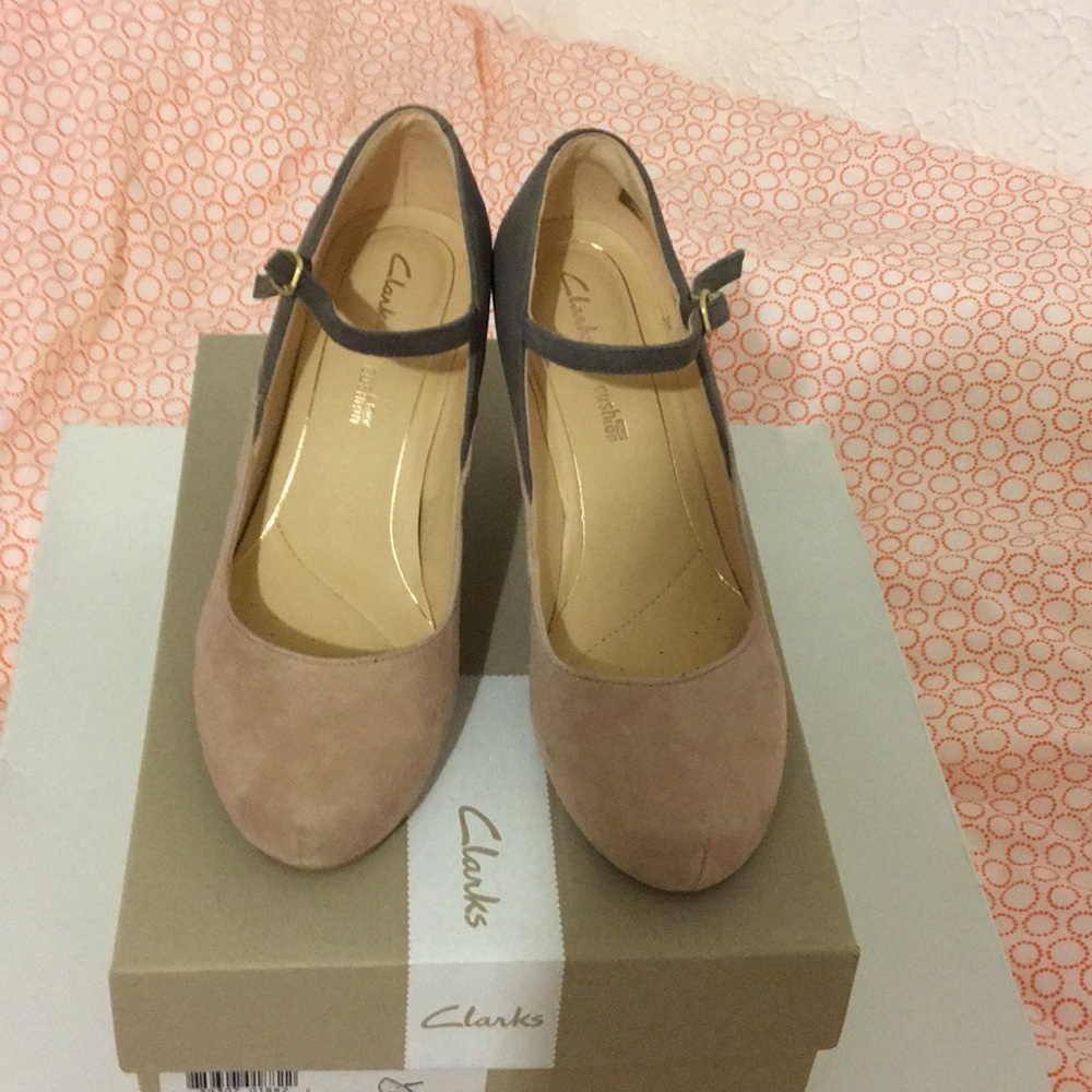Clarks Suede Heels